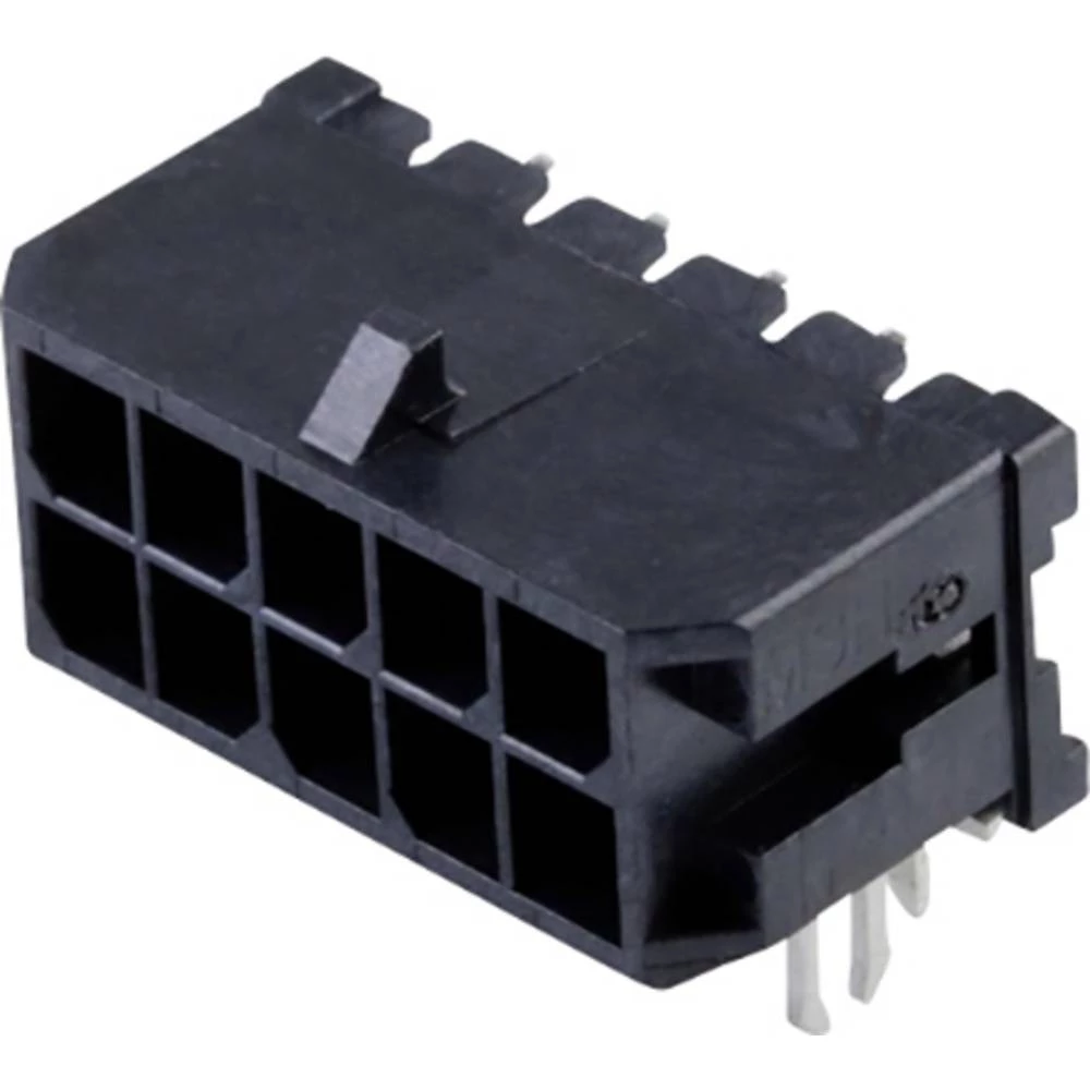 Molex 430451021 Micro-Fit 3.0 Right-Angle Header, 3.00mm Pitch, Dual Row, 10 Circuits, with PCB Press-fit Metal Retention slika