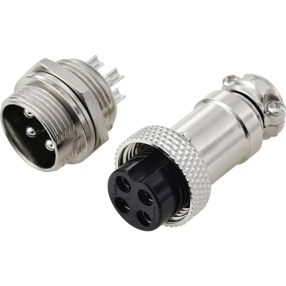 TRU COMPONENTS TC-13895640 okrugli konektori utikač, kontakt ženskog konektora Ukupan broj polova: 4 Serija (Okrugli uti slika