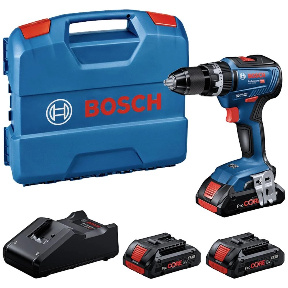 Bosch Professional GSB 18V-55 0615A5002V akumulatorska bušilica 18 V Li-Ion uklj. 3 akumulatora, uklj. punjač, bez četkica slika