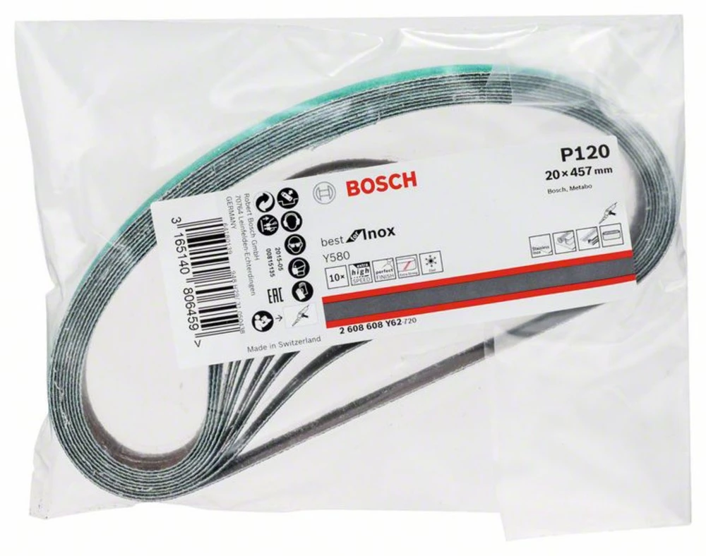 Bosch Accessories Best for Inox 2608608Y62 Brusna traka Granulacija 120 (D x Š) 457 mm x 19 mm 10 ST slika