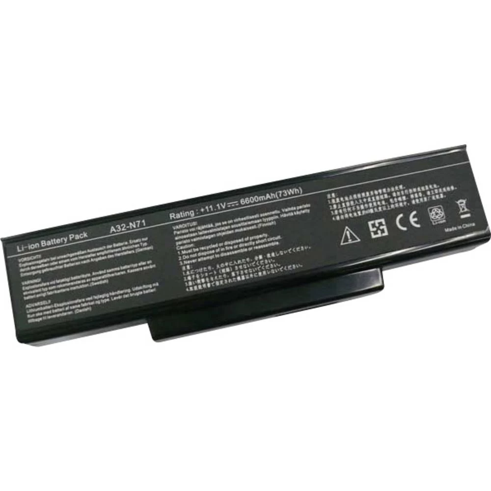Beltrona Prijenosno računalo-akumulator ASUK72A32K72H 11.1 V 6600 mAh Asus Zamjenjuje originalnu akum. bateriju A32-K72, A32-N71 slika