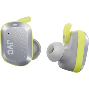 Bluetooth® sportske in ear slušalice JVC HA-AE5T-H u ušima otporne na znojenje, vodootporne srebrna, žuta slika