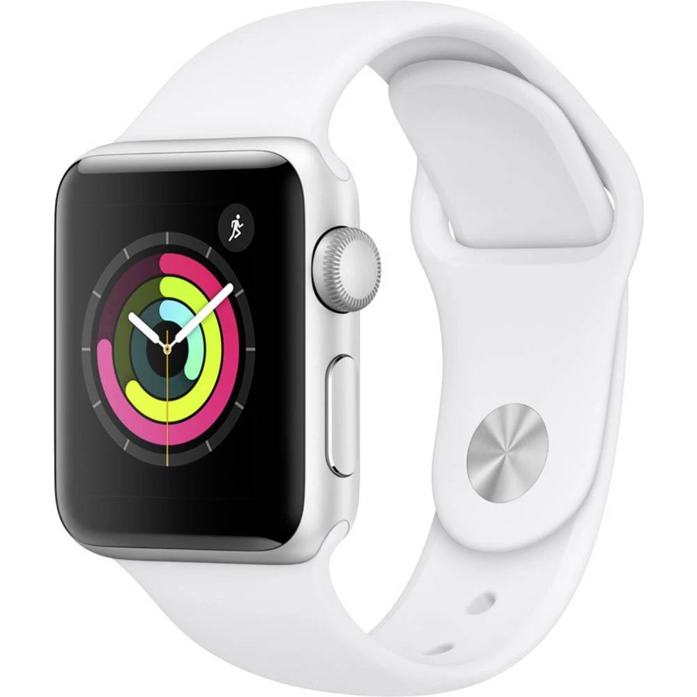 Apple Pametni sportski sat serije 3 38 mm Kućište od aluminija Srebrna Sportska narukvica Bijela slika