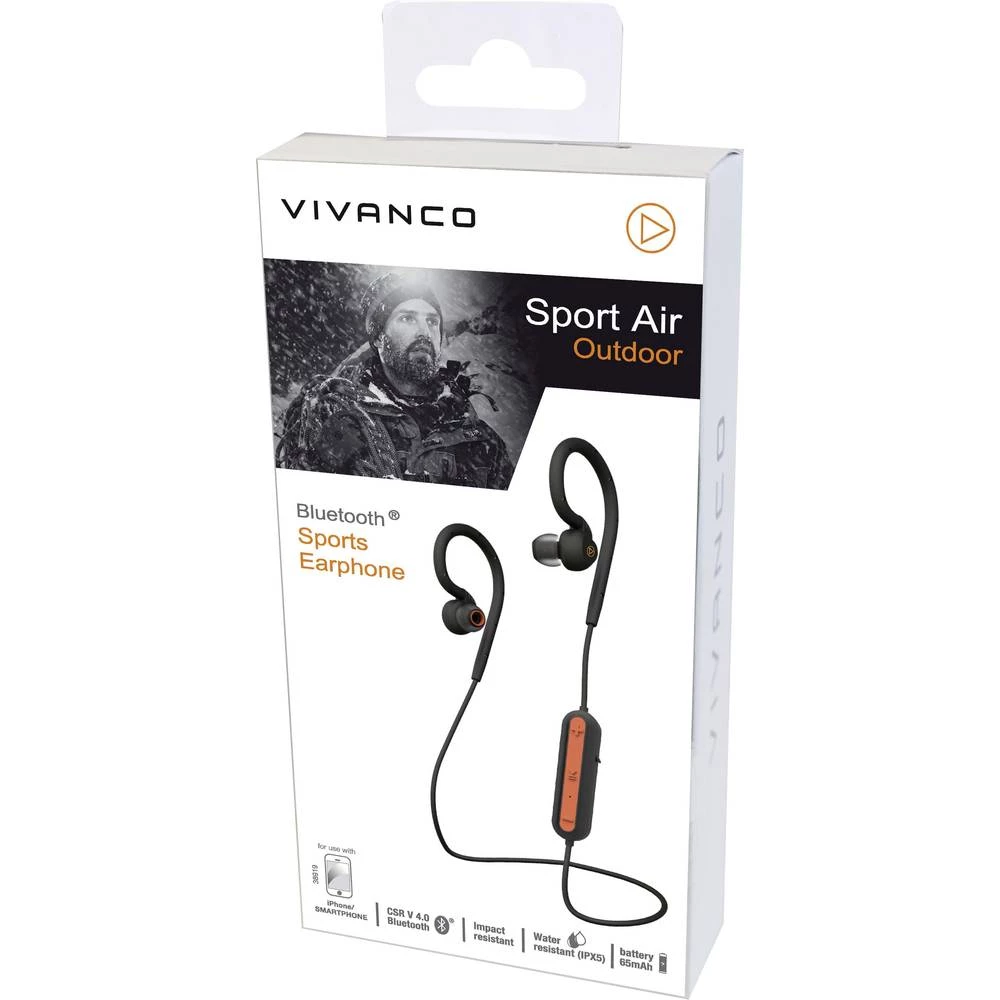 Bluetooth&reg; Naglavne slušalice Vivanco SPORT AIR OUTDOOR U ušima Otporne na znojenje, Vodoodbojne, S Bluetooth&reg; baznom st slika
