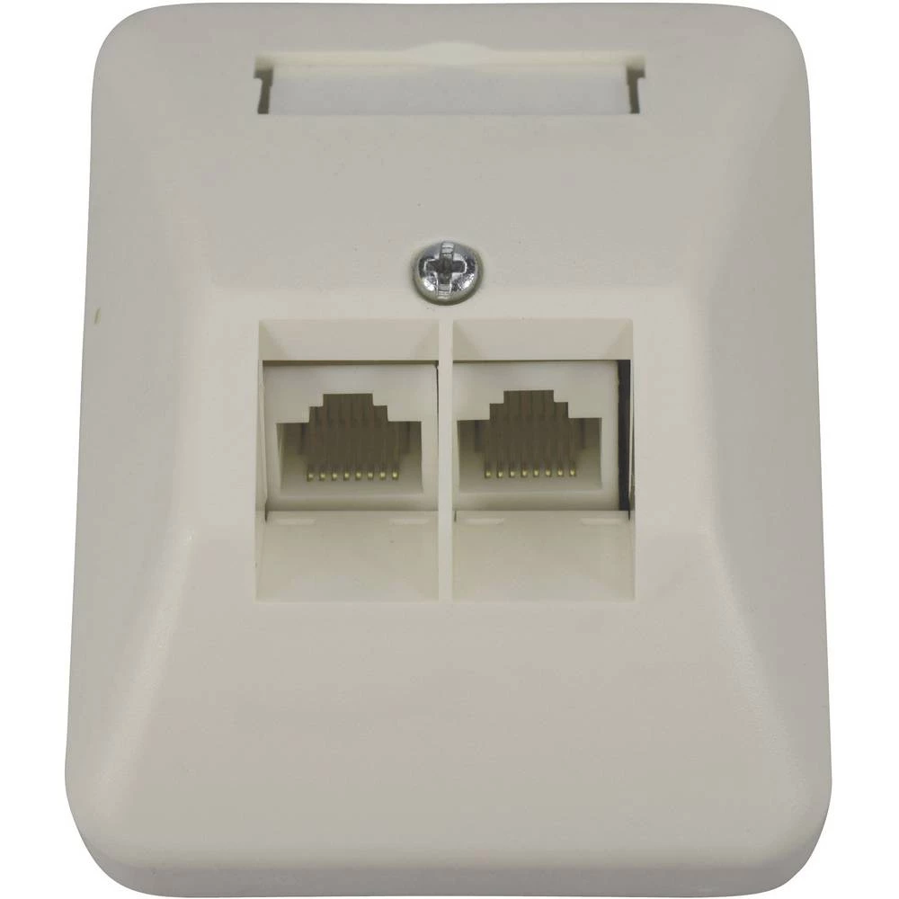 KOMOS 19820ABM ISDN utičnica nadžbukna čista bijela (ral 9010) slika