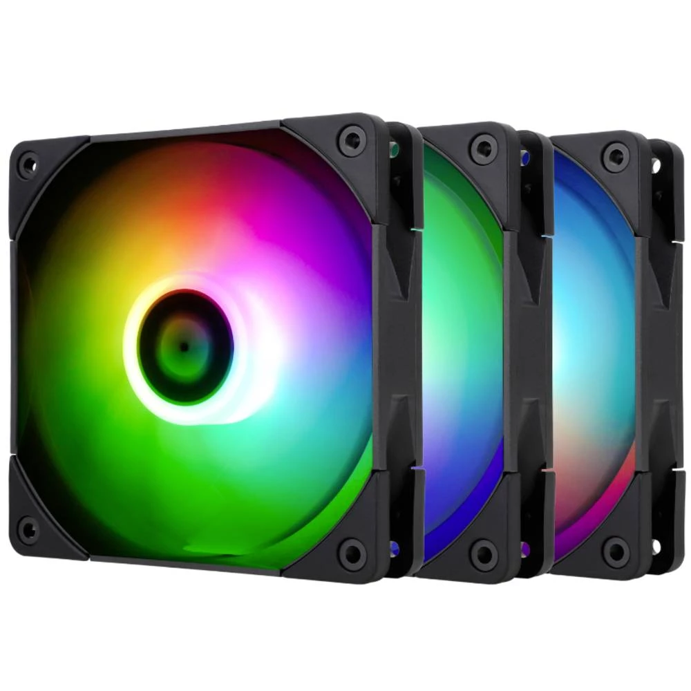 Thermalright TL-C12B-S X3 sustav hlađenja računala Kućište računala Zračno hlađenje Crna 3 kom. Thermalright TL-C12B-S X3 ventilator za PC kućište crna slika