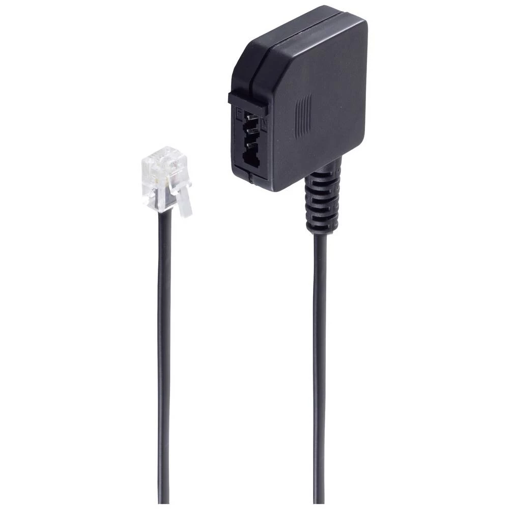 Shiverpeaks telefon adapter [1x RJ11-utikač 6p4c - 1x ženski konektor TAE-F] 0.2 m crna slika