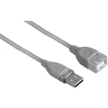 USB 2.0 produžni kabel Hama [1x USB 2.0 utikač A - 1x USB 2.0 A] 1.8 m siva, pozlaćeni utični kontakti slika