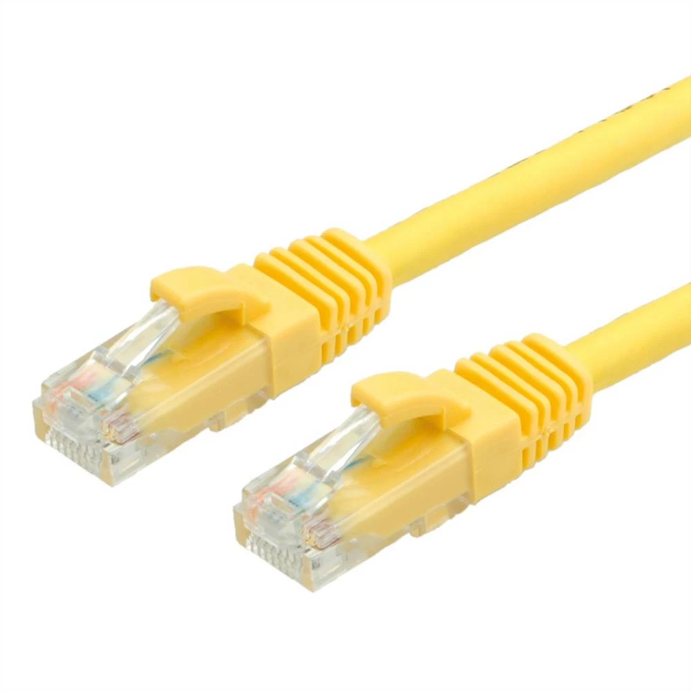 Value 21.99.1430 RJ45 mrežni kabel, Patch kabel cat 6a U/UTP 0.50 m žuta nezaštićen 1 St. slika