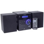 UNIVERSUM MS 300-21 stereo uređaj AUX, Bluetooth®, CD, DAB+, UKW, USB, funkcija punjenja baterije, uklj. daljinski upravljač, uklj. kutija zvučnika, funkcija alarma 2 x 5 W crna