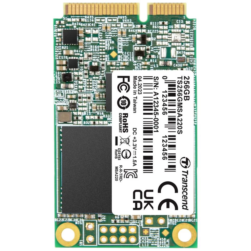 Transcend 220S 256 GB unutarnji mSATA SSD SATA 6 Gb/s maloprodaja TS256GMSA220S slika