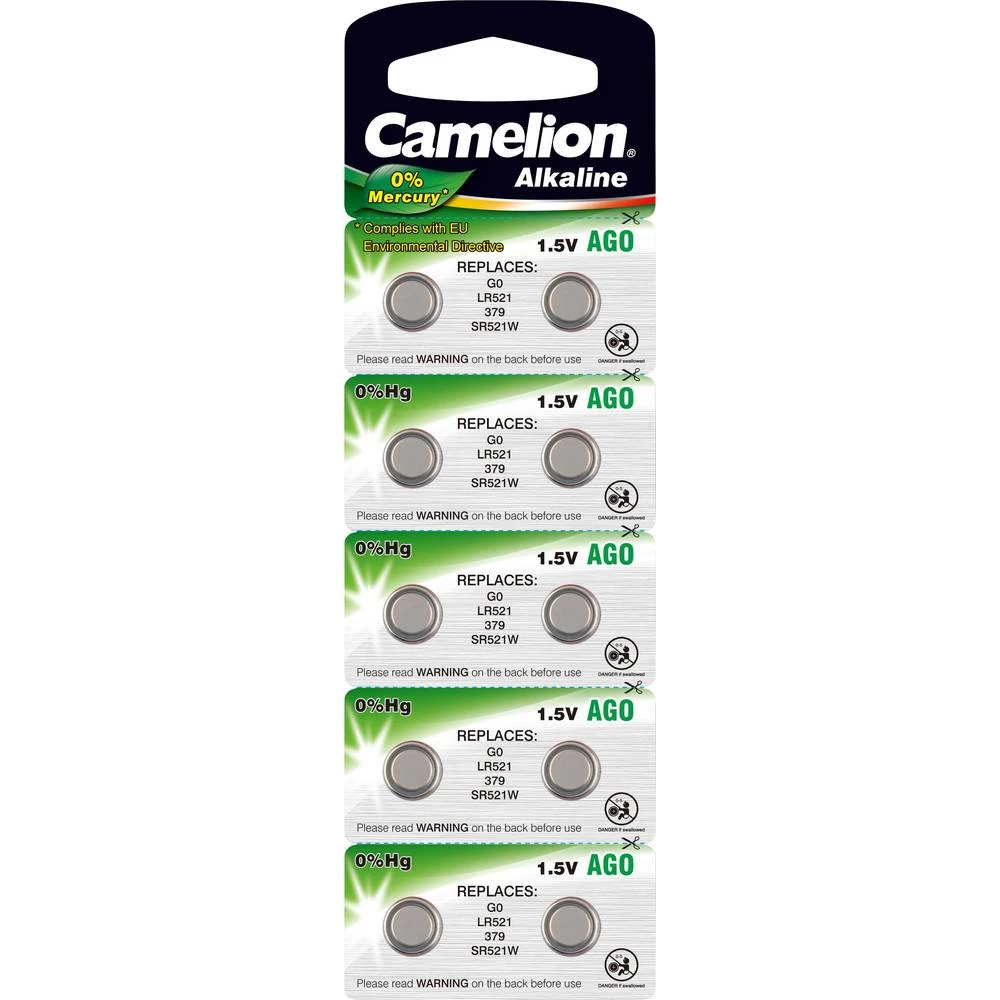 Camelion AG0 Gumbasta baterija LR 63 Alkalno-manganov 10 mAh 1.5 V 10 ST slika