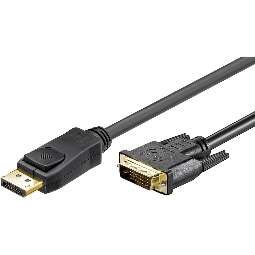 Goobay DisplayPort / DVI Priključni kabel [1x Muški konektor DisplayPort - 1x Muški konektor DVI, 24 + 1 pol] 5 m Crna slika