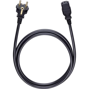 Struja Priključni kabel [1x Sigurnosni utikač - 1x Ženski konektor IEC C13, 10 A] 1.50 m Crna Oehlbach slika