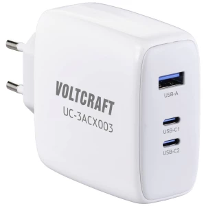 VOLTCRAFT GaN VC-13079915 USB punjač unutrašnje područje Izlazna struja maks. 5 A 3 x USB-C®, USB-A USB power delivery (USB-PD) slika