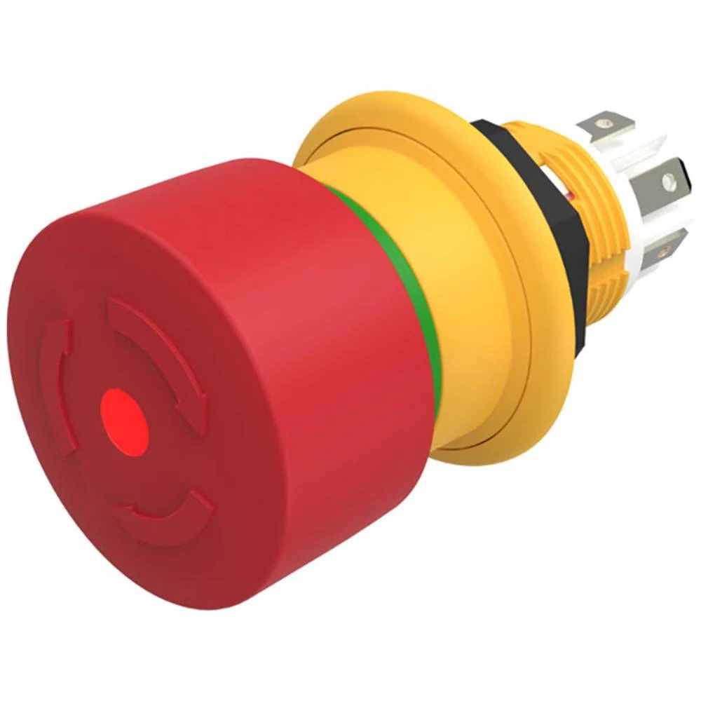 EAO 61-6451.4257 Serija 61 Prekidač za zaustavljanje u nuždi Okretno otpuštanje 1NC osvijetljen eao  tipka za zaustavljanje u nuždi       IP65 1 St. slika