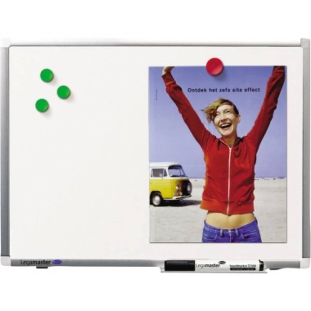Legamaster Whiteboard (Š x V) 450 mm x 300 mm Bijela Emajlirano Uklj. ladica, Uklj. flomaster slika