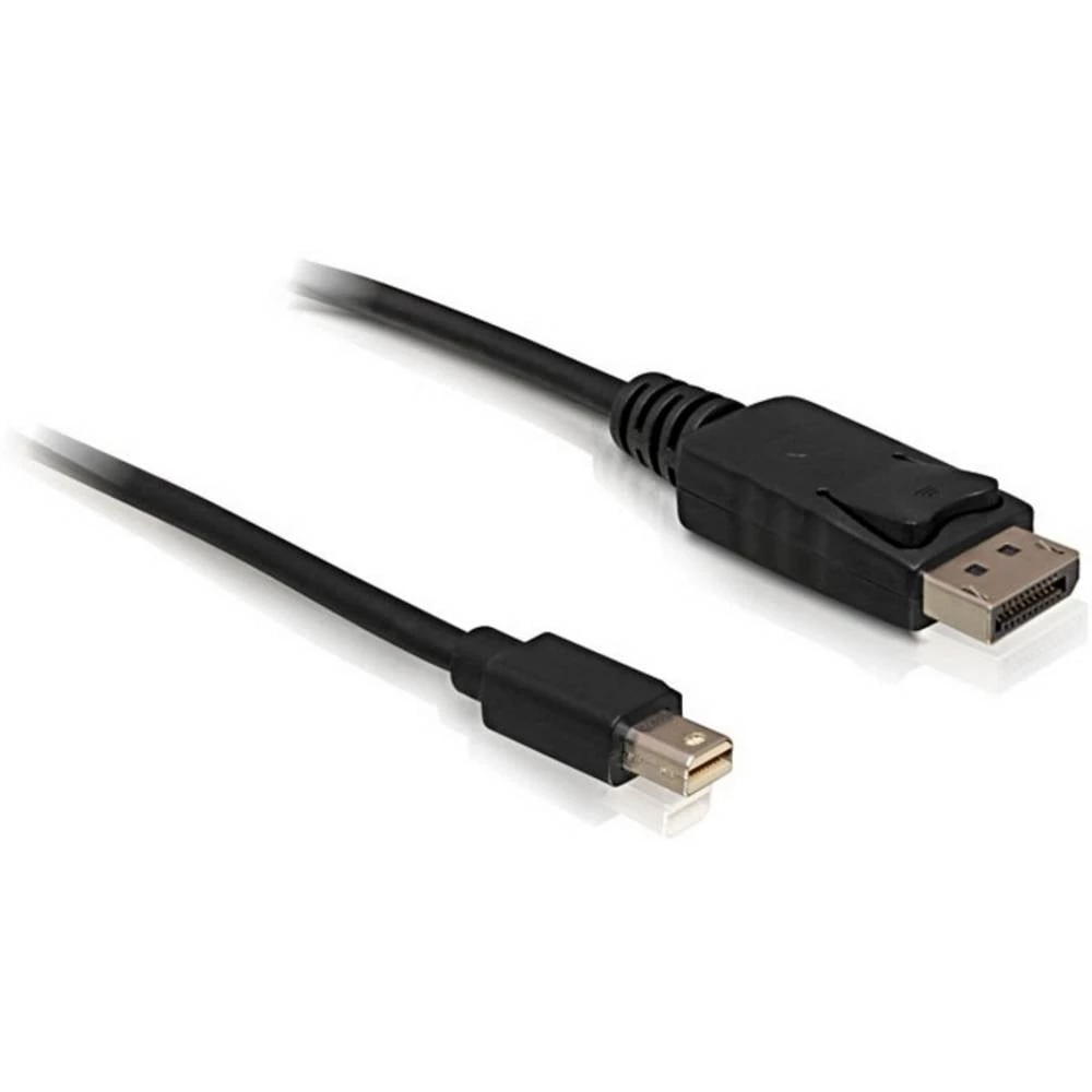 Delock DisplayPort / Mini-DisplayPort priključni kabel Mini DisplayPort utikač, DisplayPort utikač 2 m crna 82438 4K UHD slika