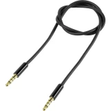 SpeaKa Professional-JACK audio priključni kabel 4polig [1x JACK utikač 3.5 mm - 1x JACK utikač 3.5 mm] 1 m crn