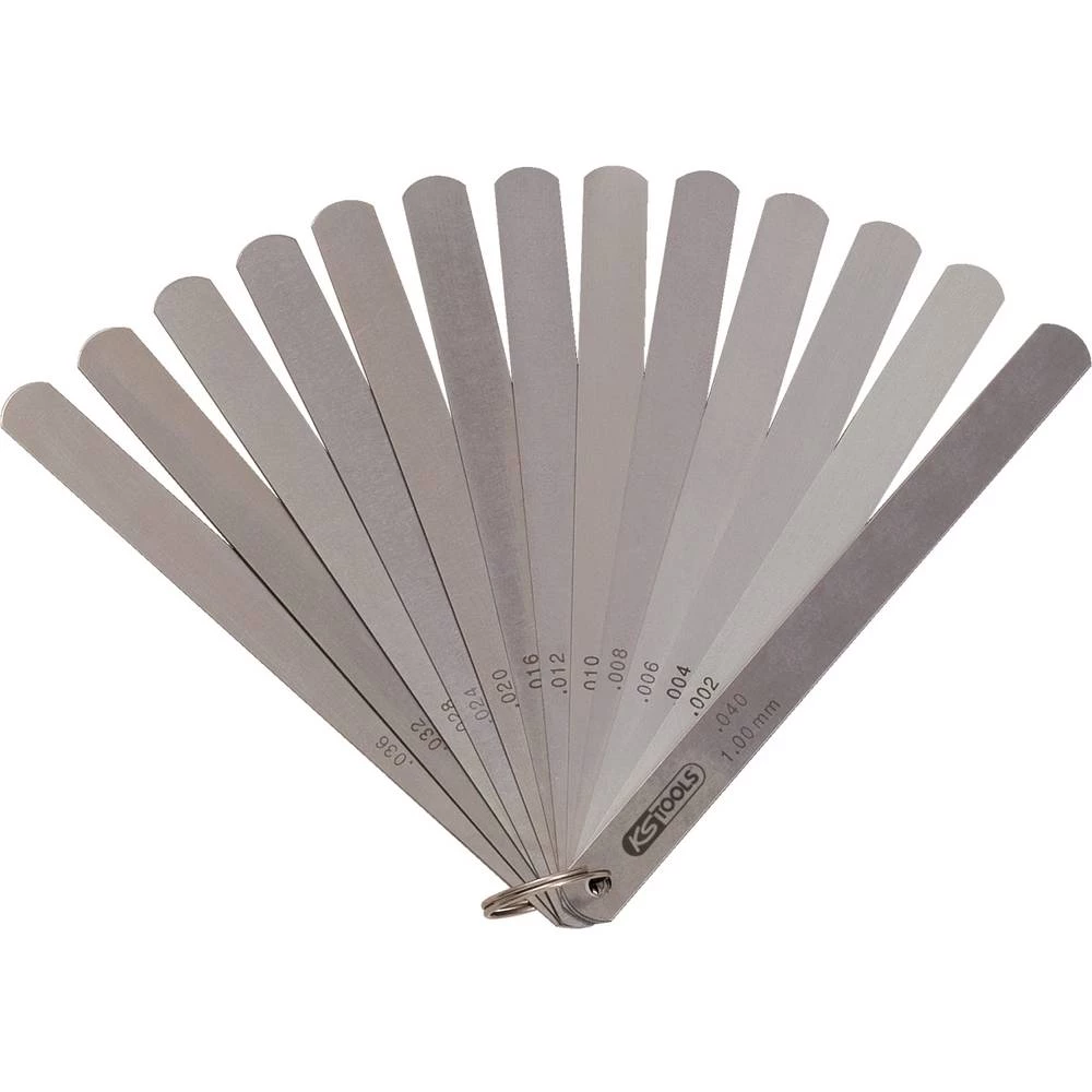 KS Tools 300.0614 Klipni mjerač zazora, 8 listova, 0,05-0,5 mm, duljine 150 mm slika