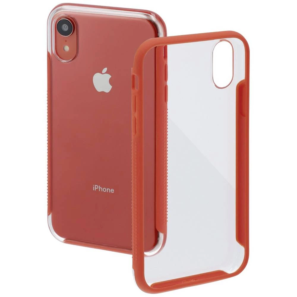 Hama Frame Stražnji poklopac za mobilni telefon Pogodno za: Apple iPhone XR Prozirna, Koraljna slika