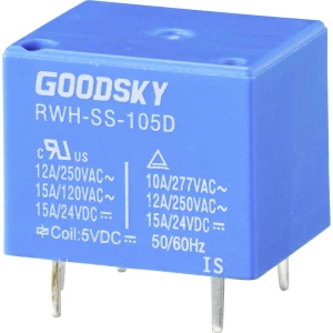 GoodSky RWH-SS-105D relej za tiskane pločice 5 V/DC 15 A 1 prebacivanje 1 St. Tray slika