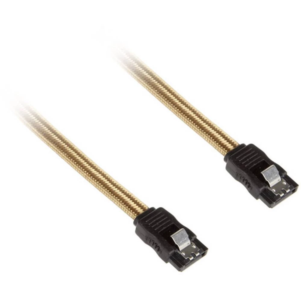 Tvrdi disk Priključni kabel [1x 7-polni ženski konektor SATA - 1x 7-polni ženski konektor SATA] 30 cm Zlatna, Crna Bitfenix slika