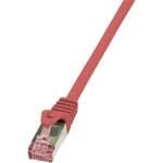 LogiLink CQ2094S RJ45 mrežni kabel, Patch kabel CAT 6 S/FTP 10.00 m crvena vatrostalan, sa zaštitom za nosić 1 St.