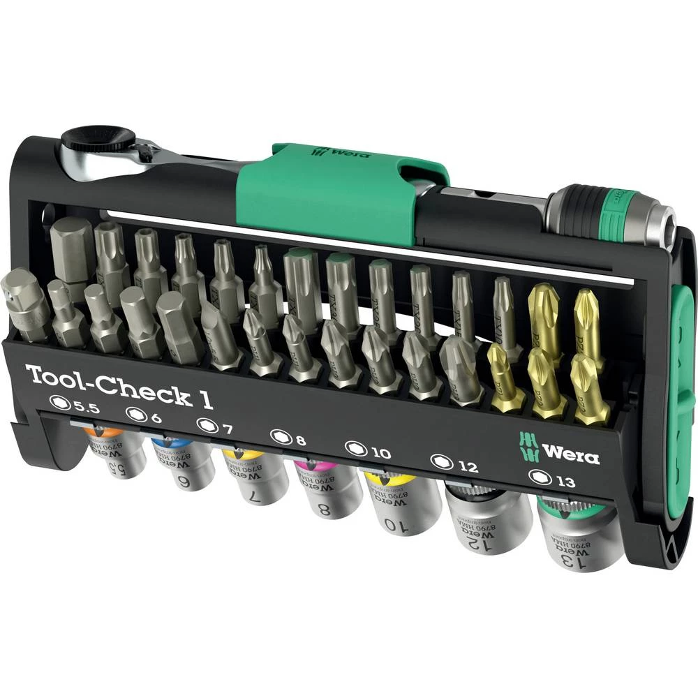 Wera Tool-Check 1 05049050001 bit komplet 32-dijelni ravni prorez, križni phillips, križni pozidriv, unutarnji šesteroku slika
