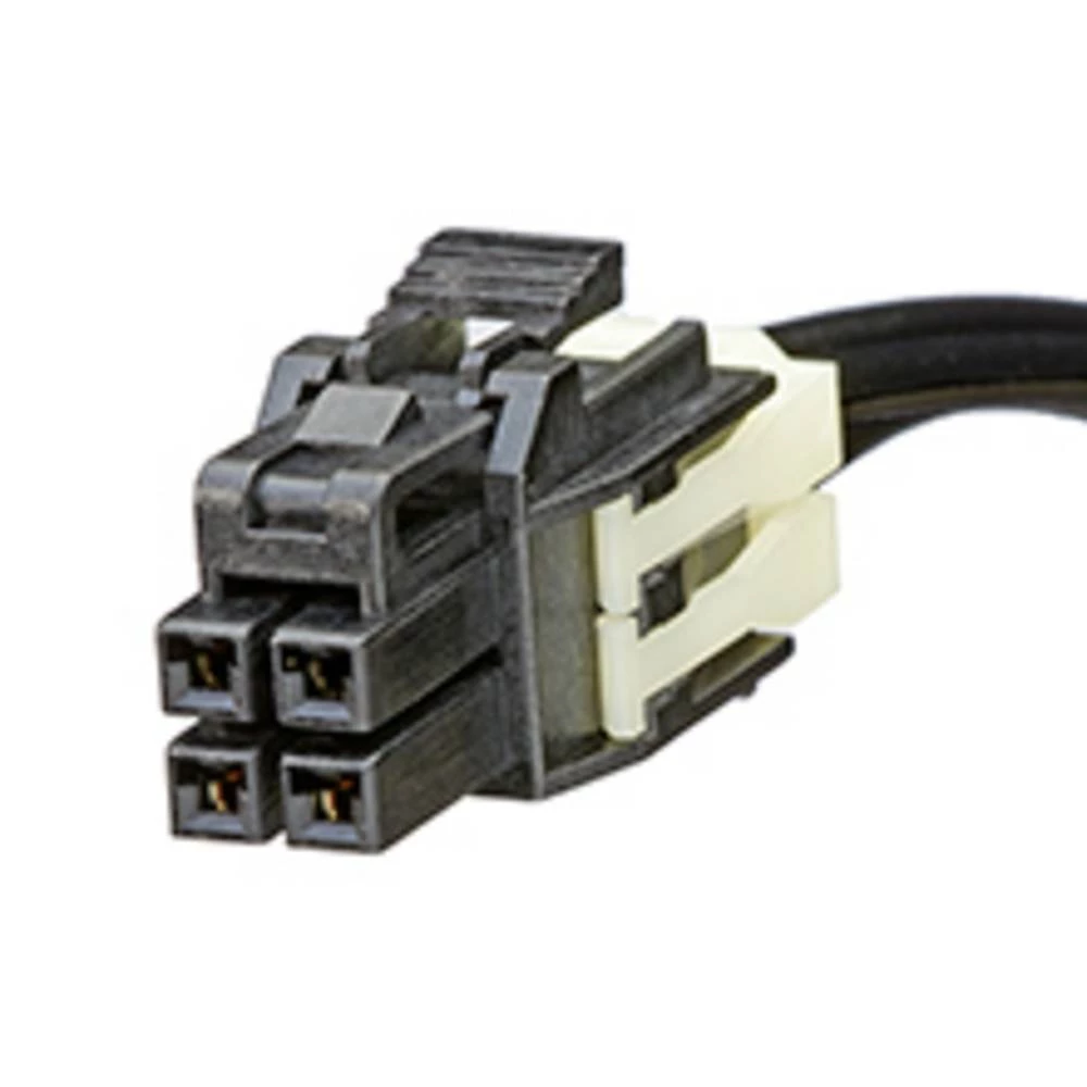 Molex 451300401 Nano-Fit-to-Nano-Fit Off-the-Shelf (OTS) Cable Assembly, Dual Row, 150.00mm Length, 4 Circuits, Black slika