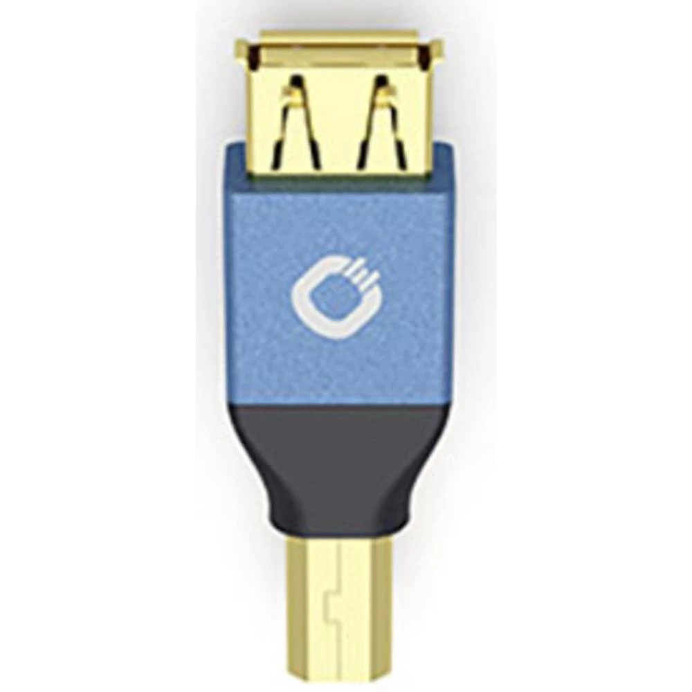 USB 2.0 Adapter [1x Muški konektor USB 2.0 tipa B - 1x Ženski konektor USB 2.0 tipa A] Plava boja pozlaćeni kontakti Oehlbach slika