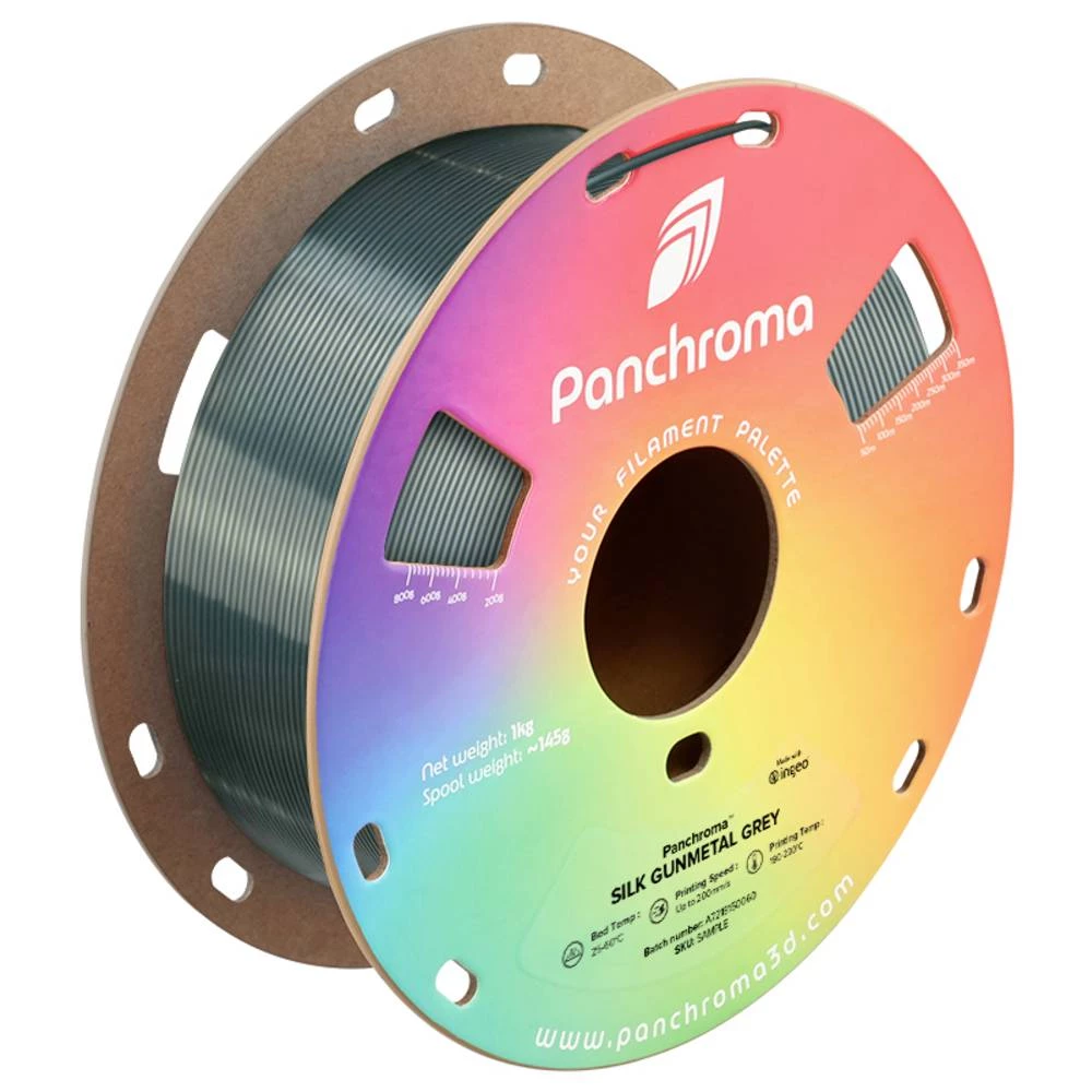 Polymaker CA03032 Panchroma™ Silk 3D pisač filament PLA svilenkasti sjaj 1.75 mm 1000 g Gunmetal siva, sivo-zelena 1 kom. slika