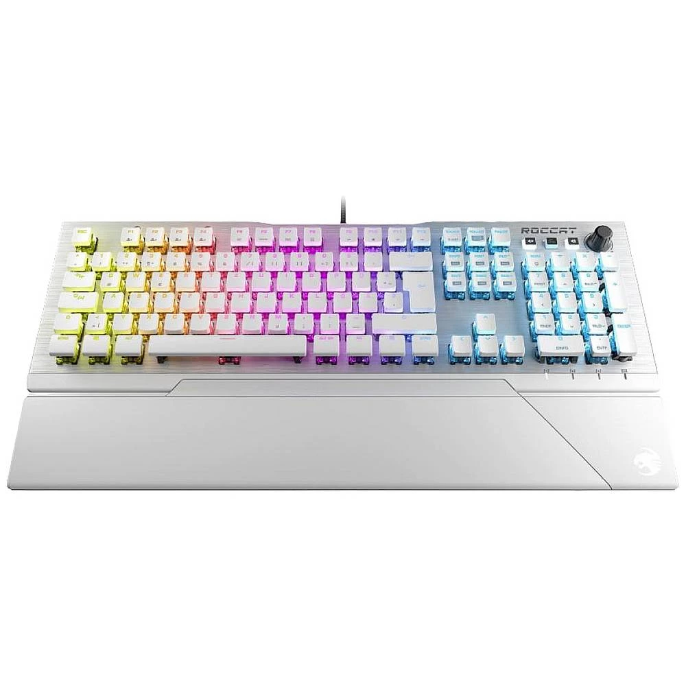 Roccat Vulcan 122 AIMO USB igraća tipkovnica osvjetljen, oslonac za ruku, integrirana profilna memorija, neklizajuće, USB priključak, #####Vollständig anpassbar njemačka, qwertz bijela slika