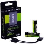Verico LoopEnergy AA USB-C 2550mWh mignon (AA) akumulator Li-Ion 1700 mAh 1.5 V 2 St.