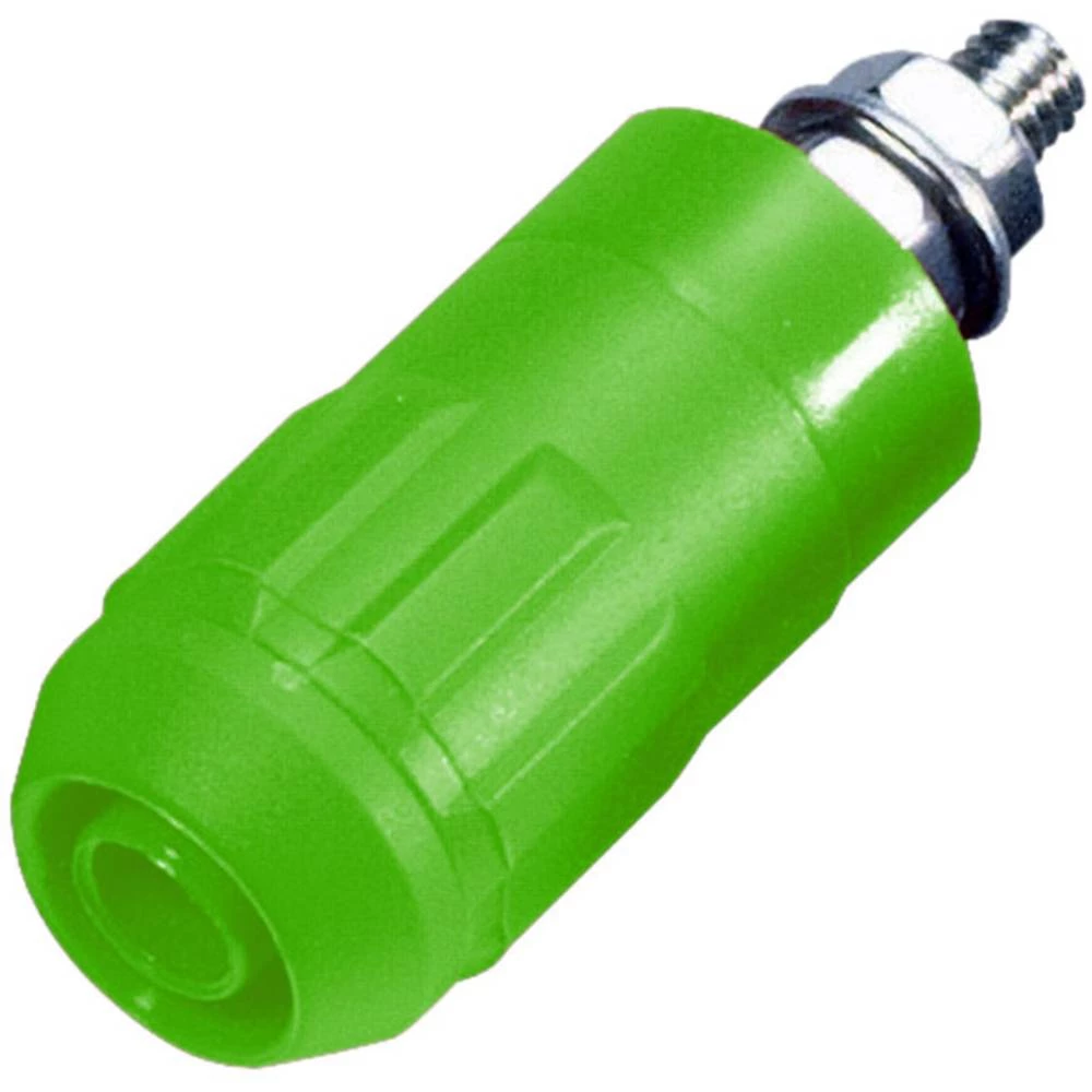 Stäubli XUB-G laboratorijski ženski konektor ženski konektor, vertikalna ugradnja Zatik-Ø: 4 mm zelena 1 St. slika