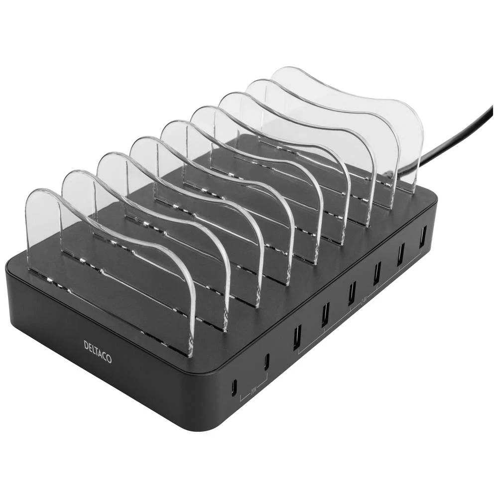 Deltaco - a nordic brand  USB stanica za punjenje 75 W unutrašnje područje Izlazna struja maks. 3000 mA Broj izlaza: 8 x slika