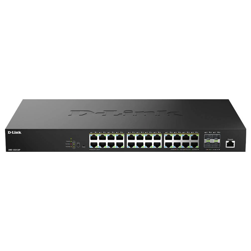 D-Link DMS-1250-28P/E mrežni preklopnik RJ45 200 MBit/s PoE funkcija slika