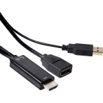 HDMI Adapter [1x Muški konektor HDMI - 1x Ženski konektor DisplayPort] Crna club3D