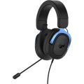 Igraće naglavne slušalice sa mikrofonom 3,5 mm priključak Sa vrpcom Asus TUF H3 Preko ušiju Crna, Plava boja slika