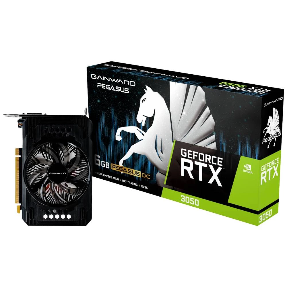 Gainward grafička kartica Nvidia GeForce RTX 3050 Pegasus OC 6 GB GDDR6-RAM PCIe x16 DisplayPort, HDMI™, DVI navijena slika