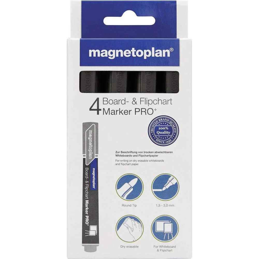 magnetoplan 1228112 Flipchart marker crna 4 kom. slika