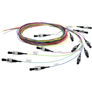Staklena vlakna Svjetlovodi Priključni kabel [1x Muški konektor ST - 1x Slobodan kraj kabela] 50/125 µ Multimode OM3 2 m T slika