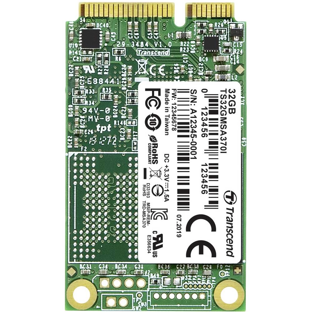 Transcend MSA370I 32 GB unutarnji mSATA SSD SATA 6 Gb/s maloprodaja TS32GMSA370I slika