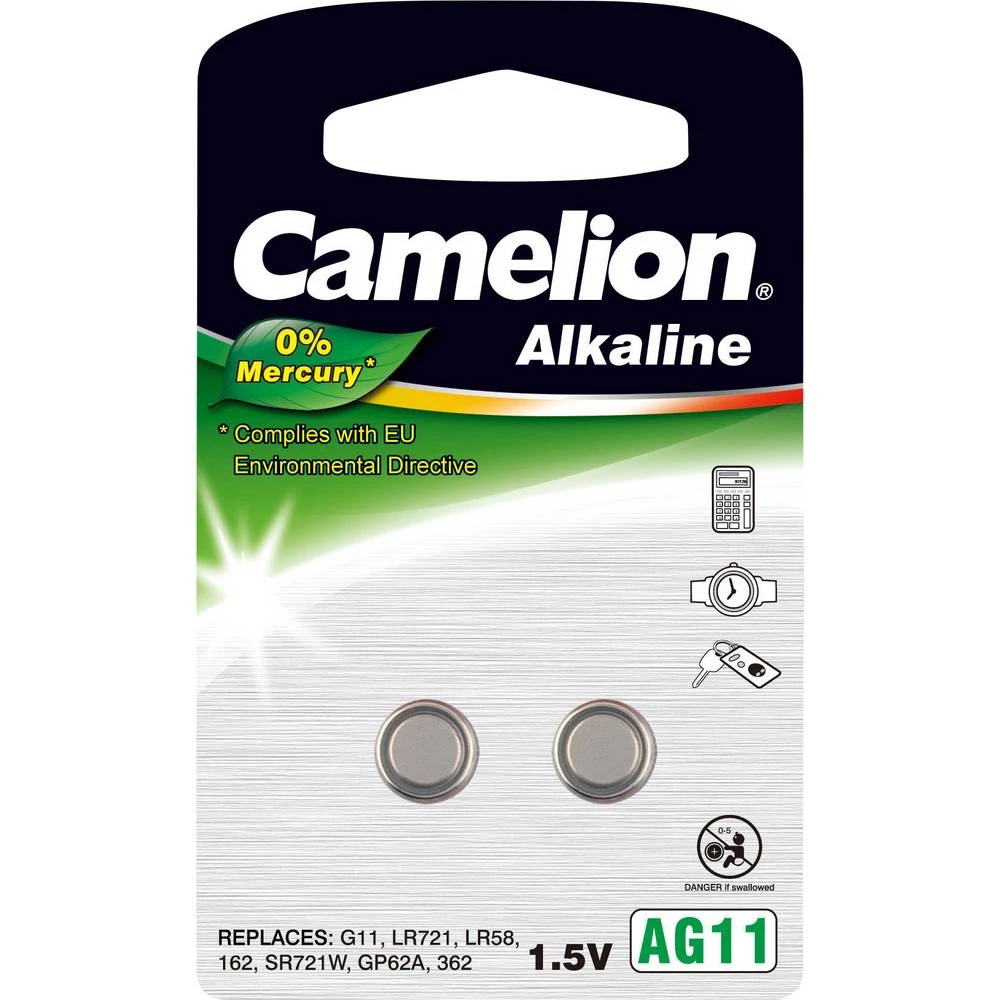 Camelion AG11 Gumbasta baterija LR 58 Alkalno-manganov 20 mAh 1.5 V 2 ST slika
