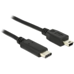 Delock USB kabel USB 2.0 USB-Mini-B utikač, USB-C® utikač 0.50 m crna 83335