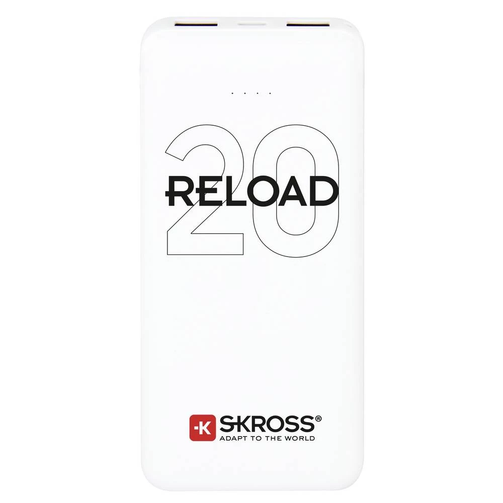 Skross Reload 20 powerbank (rezervna baterija) 20000 mAh  li-ion  bijela prikaz statusa slika