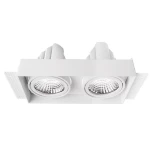 Pribor, kardanski umetak bez okvira za modularni sustav COB, duljina 305 mm, širina 120 mm, visina 50 mm Deko Light  930096 kardanski umetak     čista bijela (RAL 9010)