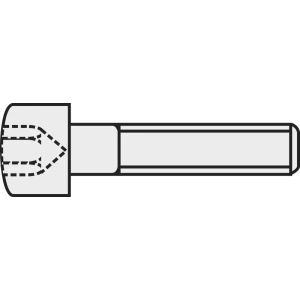 Cilindrični vijak TOOLCRAFT, M3, 6mm, inbus, DIN 912, ISO 4762, galvanizirani če slika