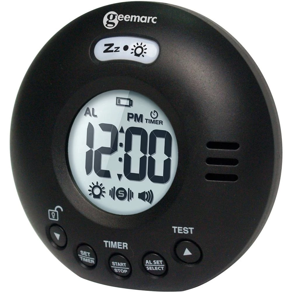 Geemarc JWNS-VOYAGER_BLK_I Kvarčni Budilica Bijela Vrijeme alarma 1 slika