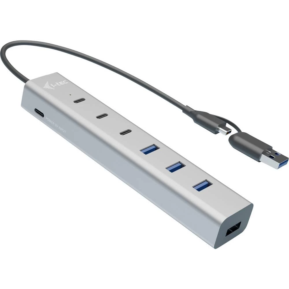 i-tec CAHUBMETAL7 USB-Hub 4+3 ulaza USB a, USB-C® USB 3.1 gen.1 5 GBit/s siva CAHUBMETAL7 slika